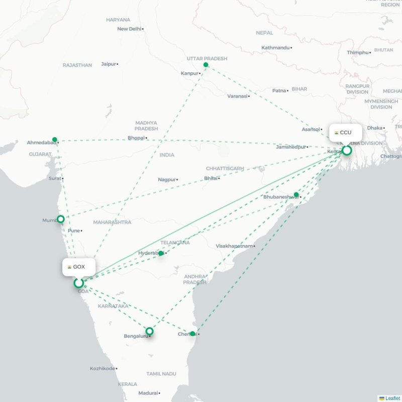 GOX - CCU route map