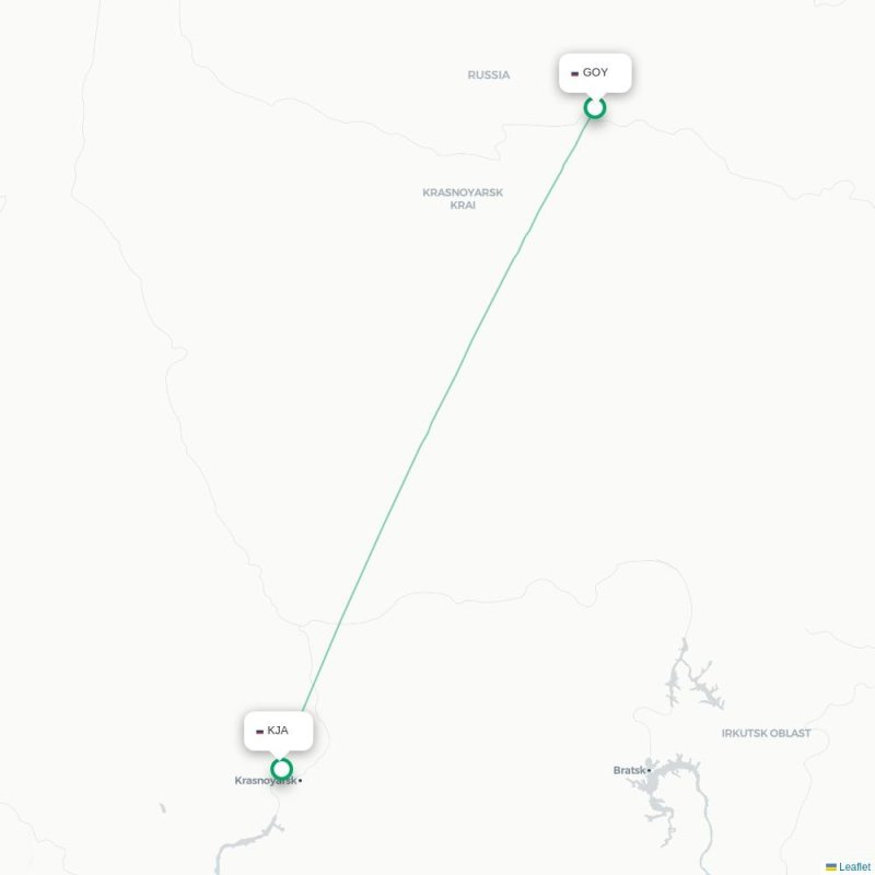 GOY - KJA route map
