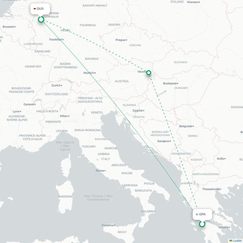 GPA - DUS route map