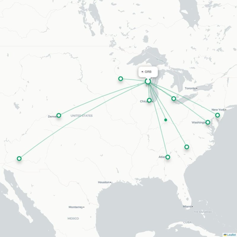 GRB - PHL route map