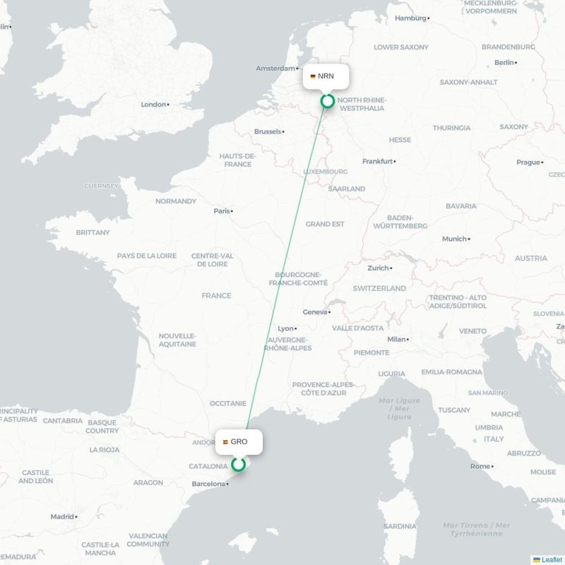 GRO - NRN route map