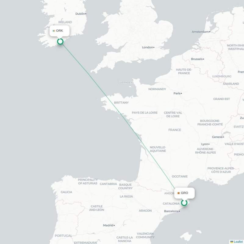 GRO - ORK route map