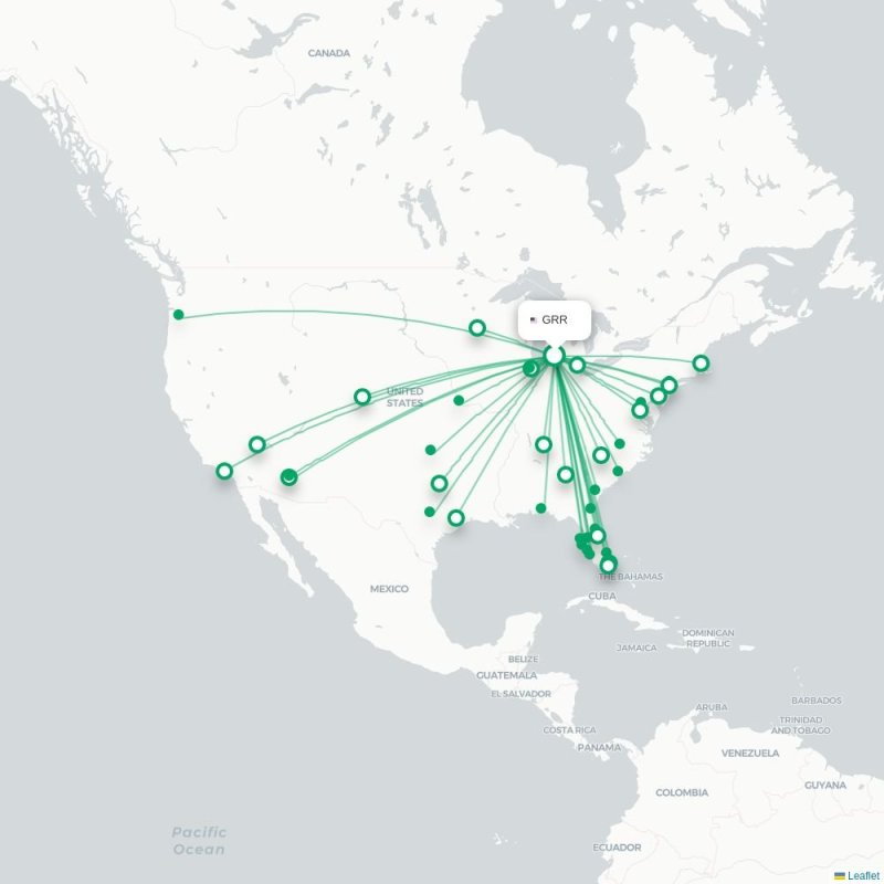 GRR - MSP route map