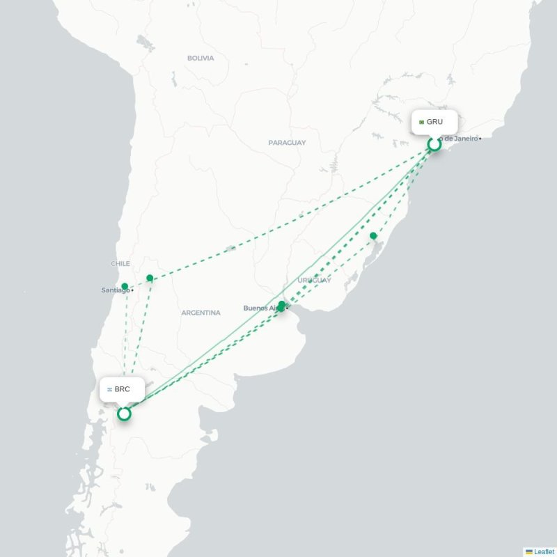 GRU - BRC route map