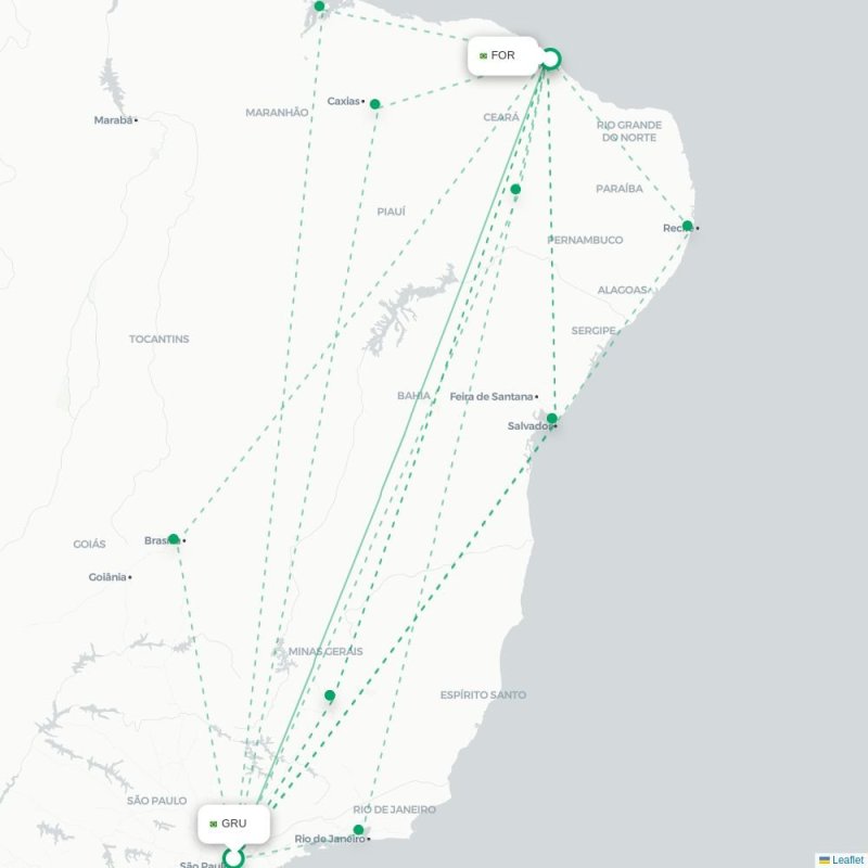 GRU - FOR route map