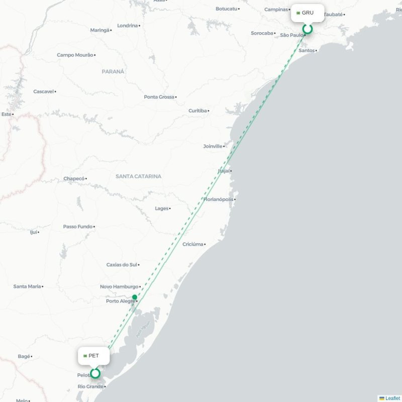 GRU - PET route map
