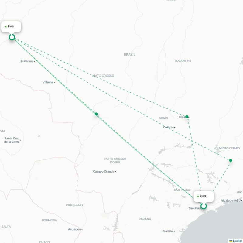 GRU - PVH route map