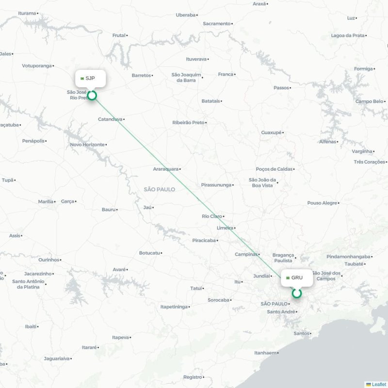 GRU - SJP route map
