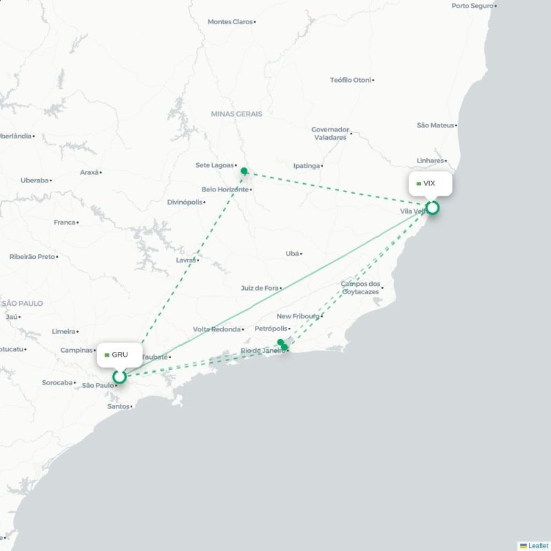 GRU - VIX route map