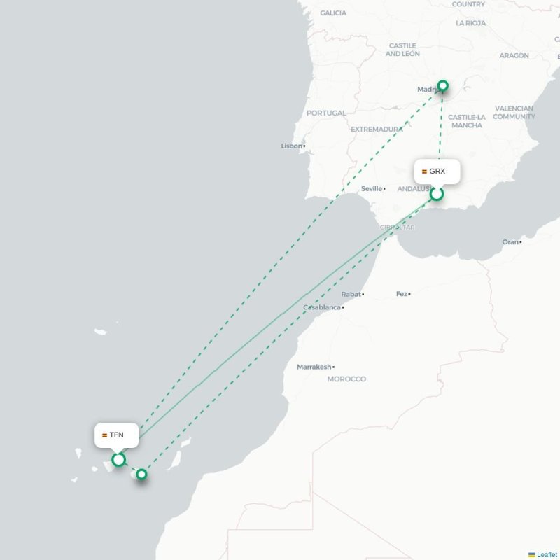 GRX - TFN route map