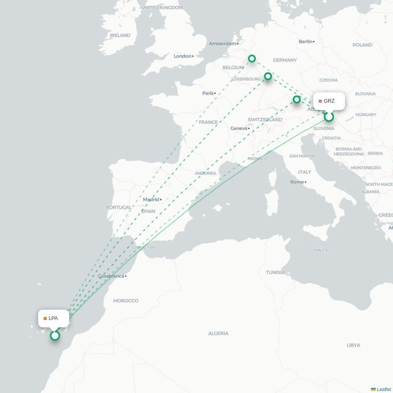 GRZ - LPA route map