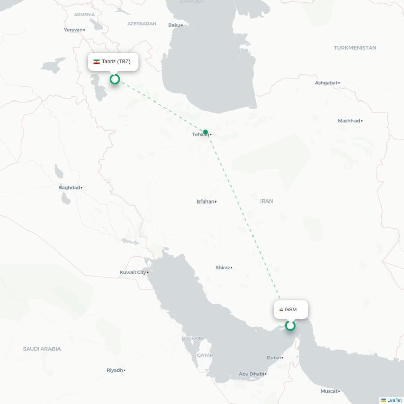 GSM - TBZ route map