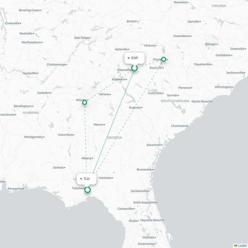 GSP - TLH route map