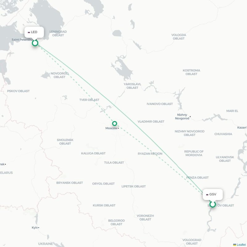 GSV - LED route map