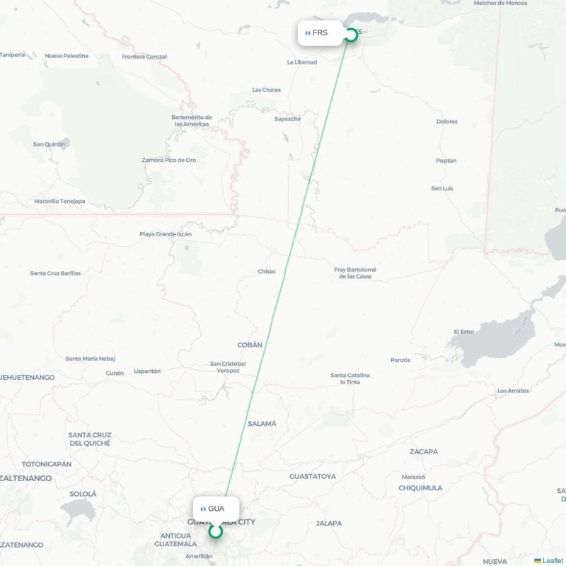 GUA - FRS route map