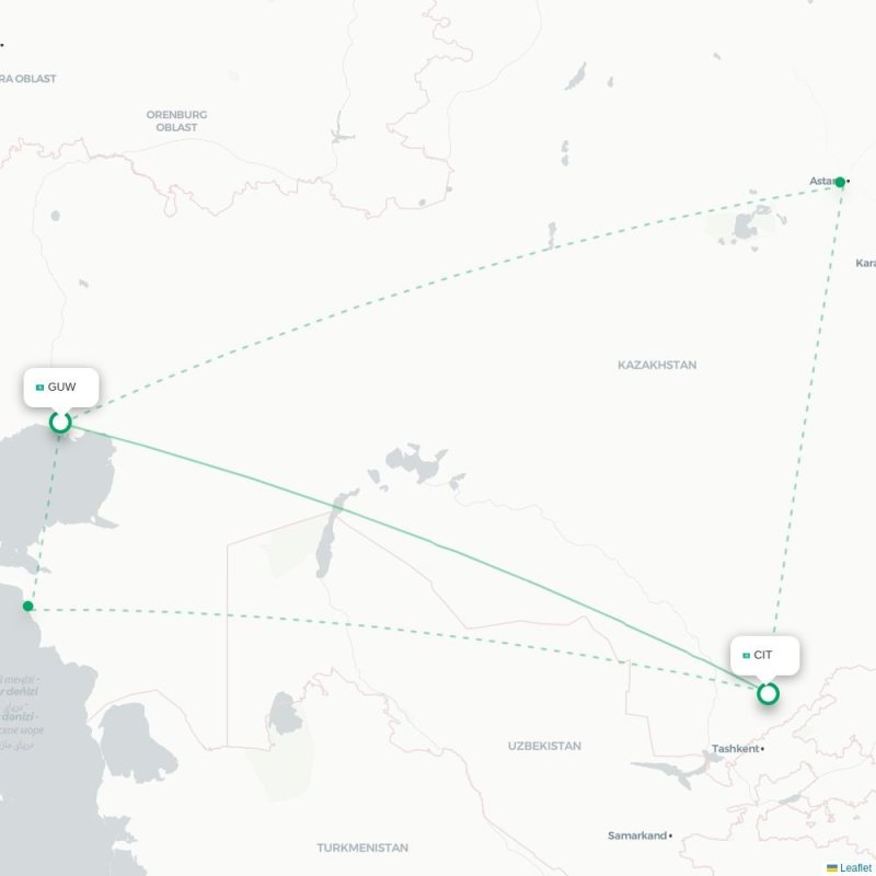 GUW - CIT route map