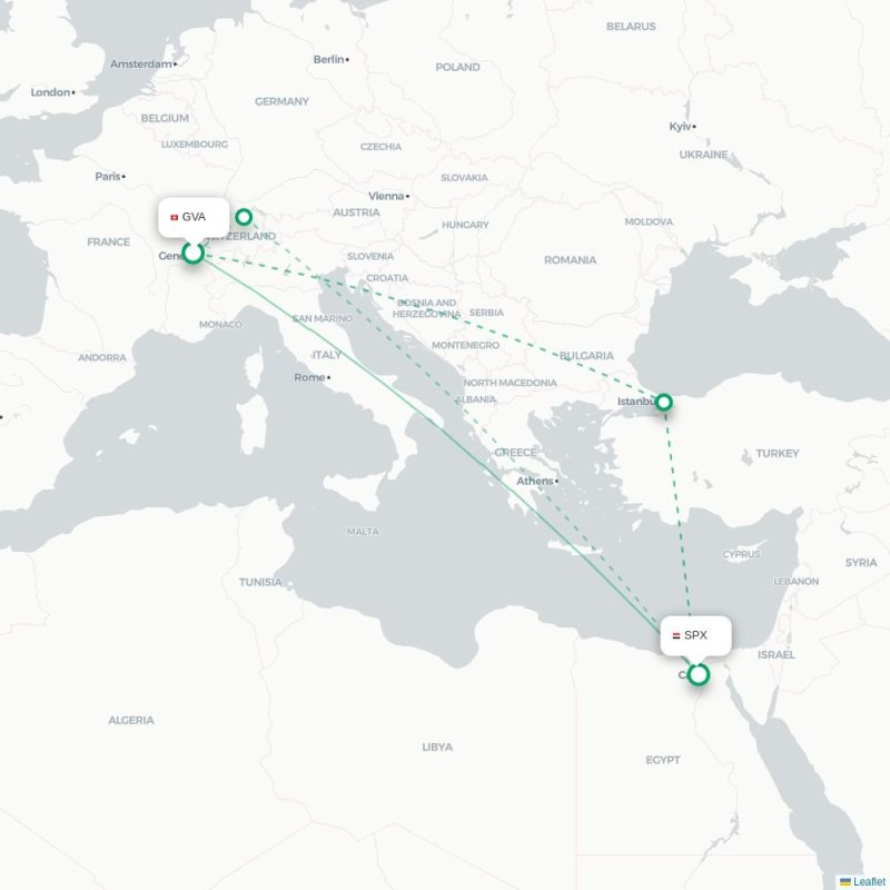 GVA - SPX route map