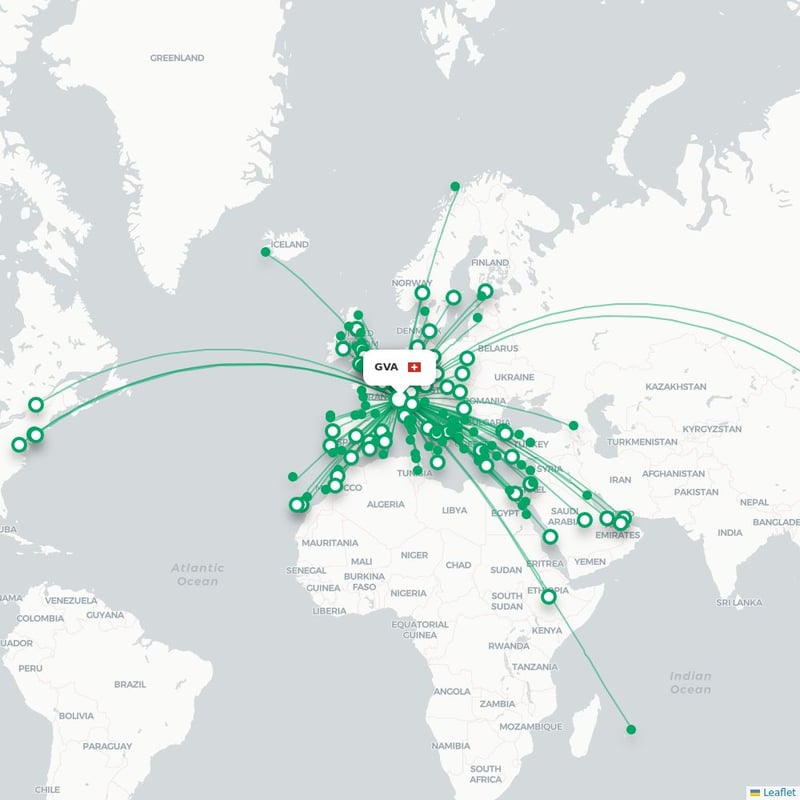 Route map Geneve  GVA airport