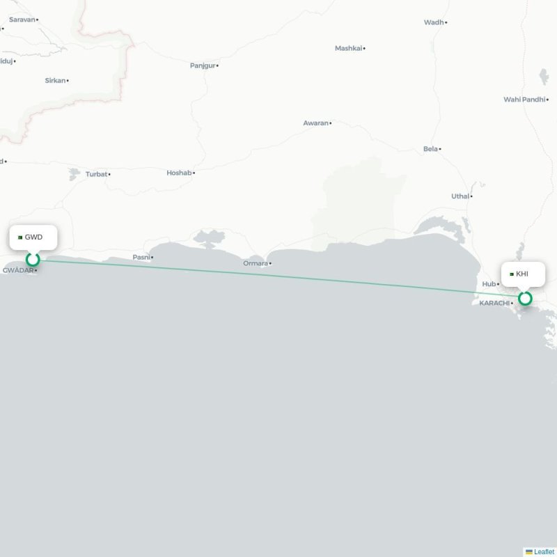GWD - KHI route map