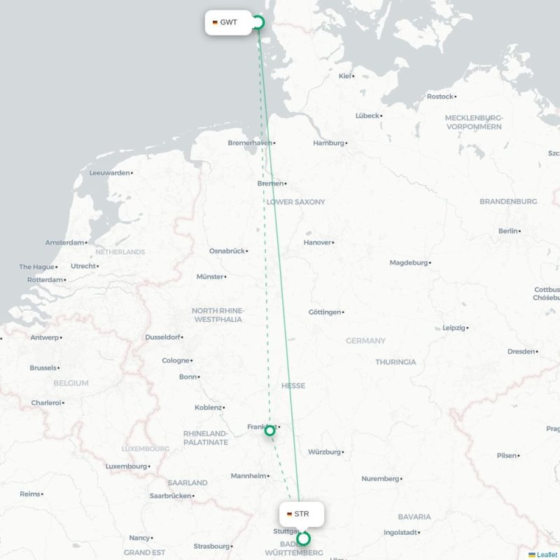 GWT - STR route map
