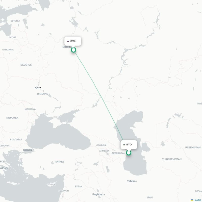 GYD - DME route map