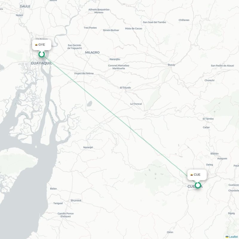 GYE - CUE route map