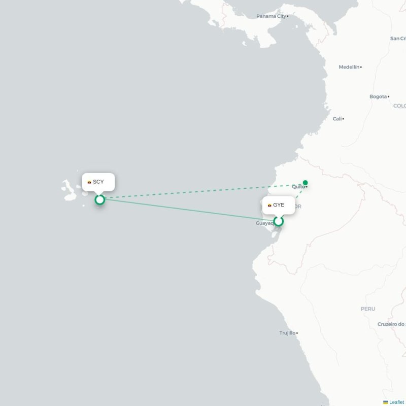 GYE - SCY route map