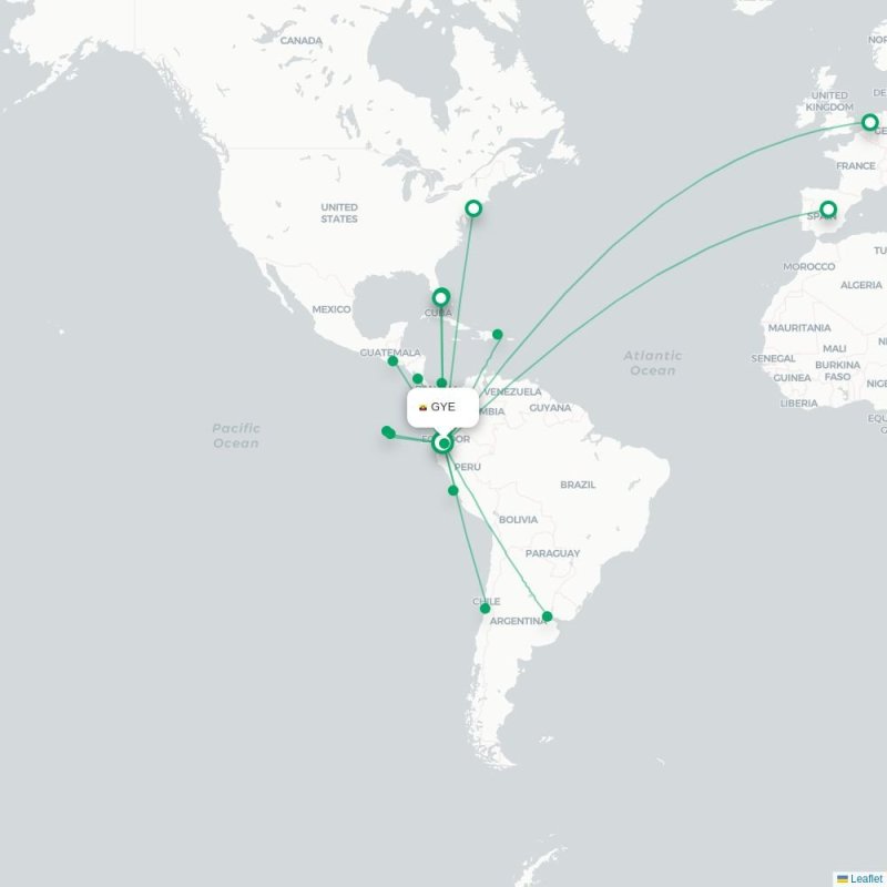 GYE - FLL route map