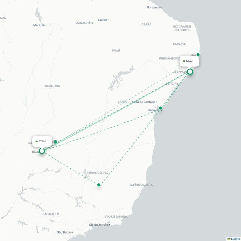 GYN - MCZ route map