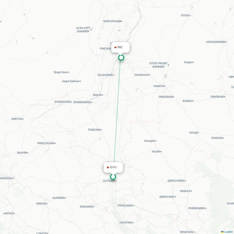 GYU - INC route map