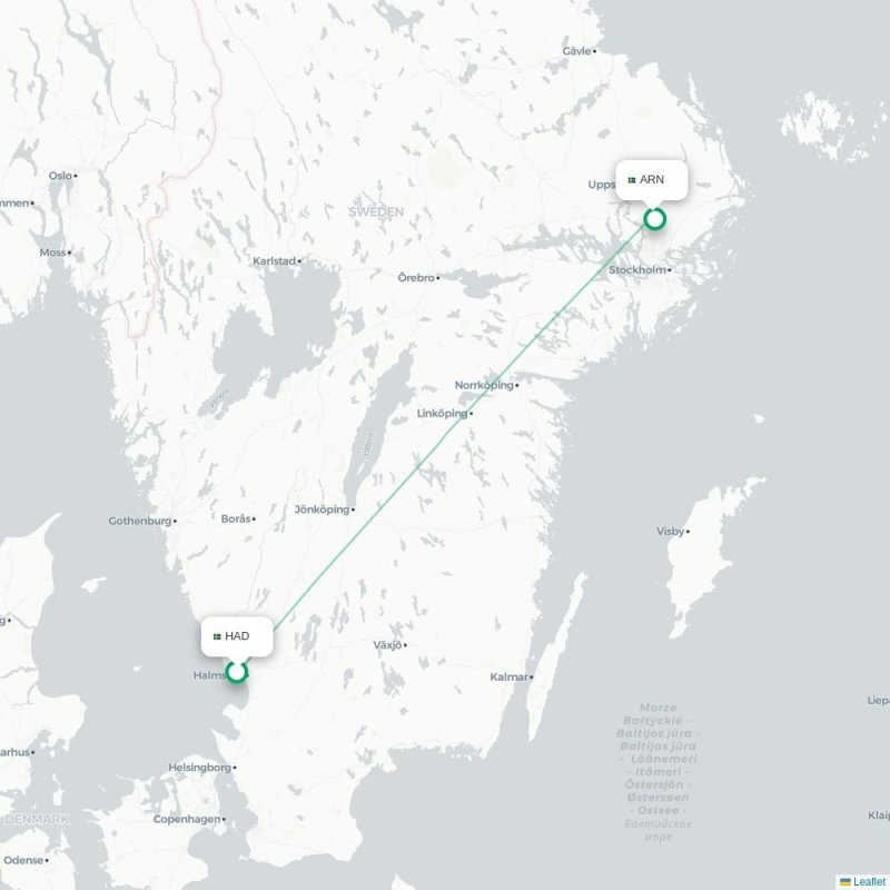 HAD - ARN route map
