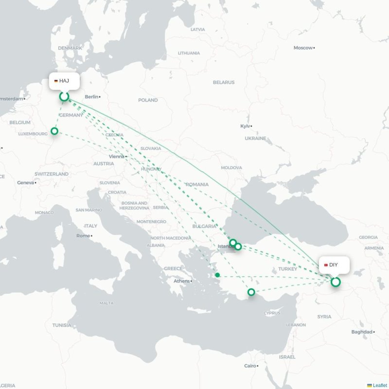 HAJ - DIY route map