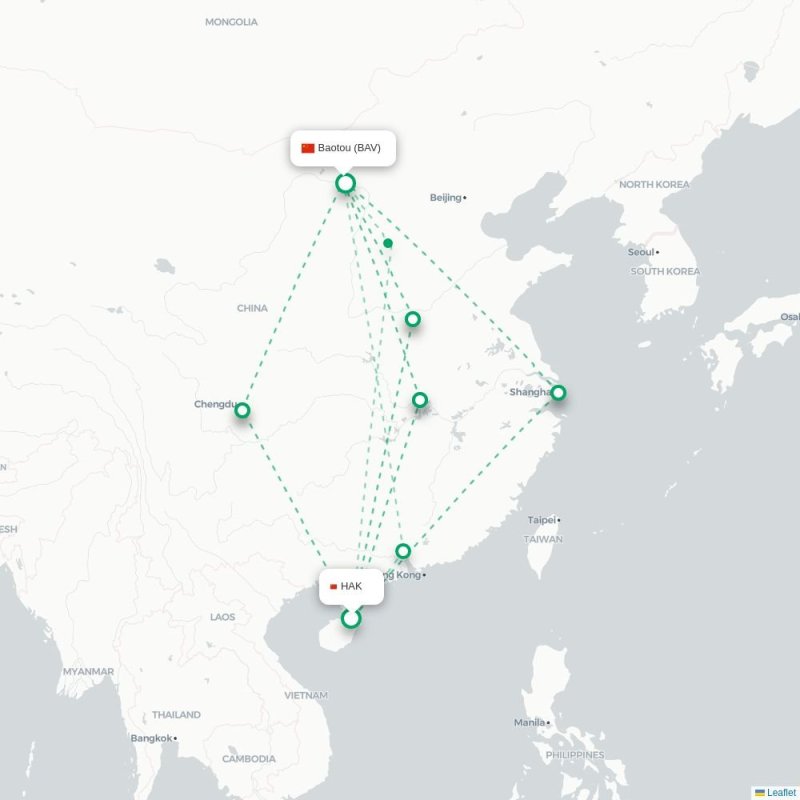 HAK - BAV route map
