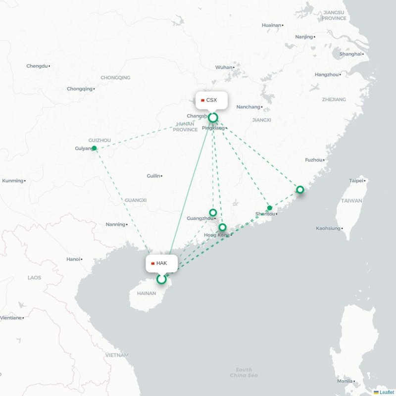 HAK - CSX route map