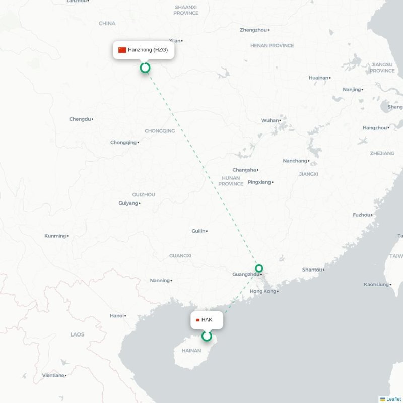 HAK - HZG route map