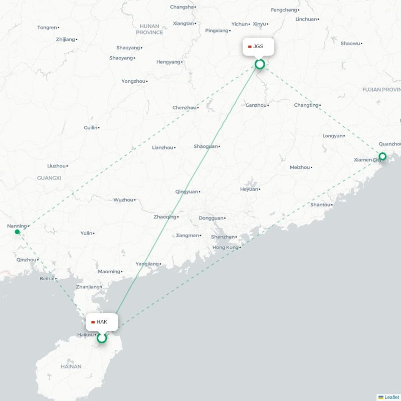 HAK - JGS route map