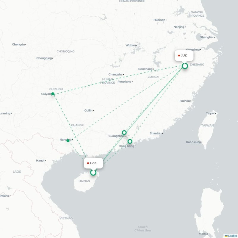 HAK - JUZ route map