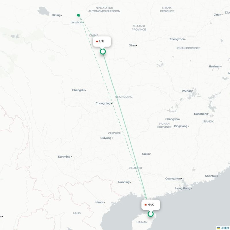 HAK - LNL route map