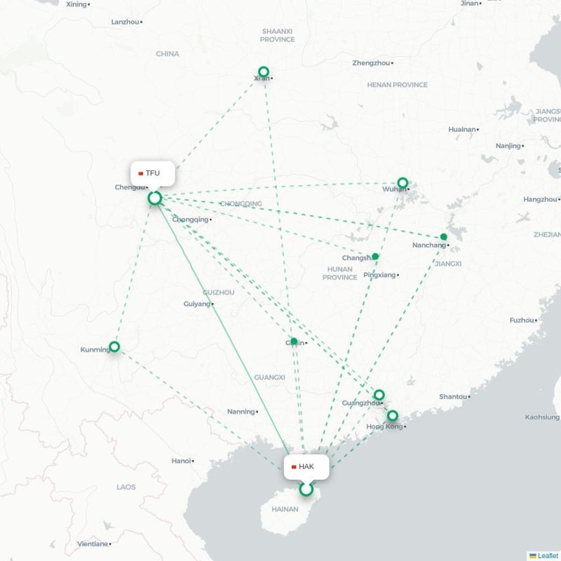 HAK - TFU route map
