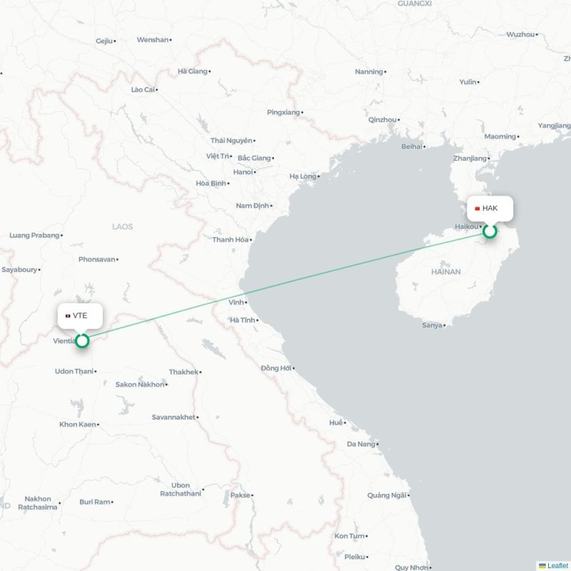 HAK - VTE route map