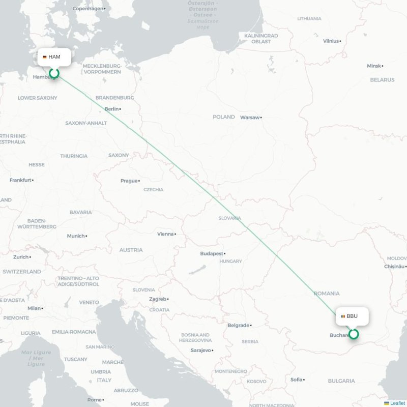 HAM - BBU route map