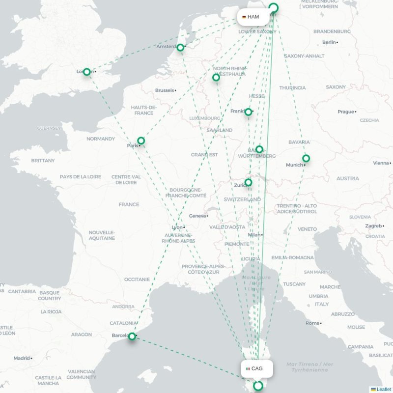 HAM - CAG route map