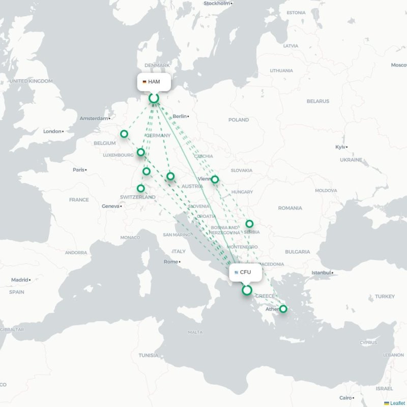 HAM - CFU route map