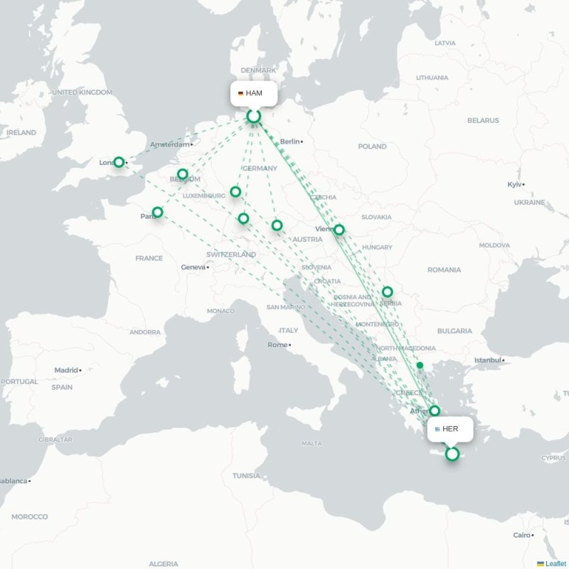HAM - HER route map