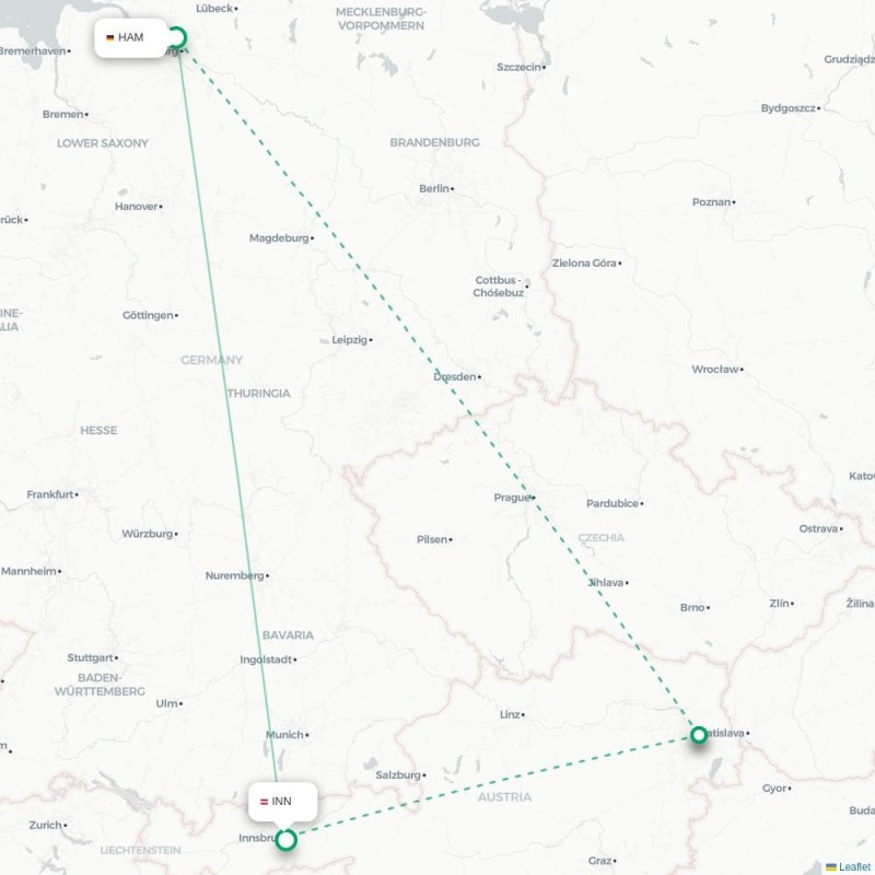 HAM - INN route map