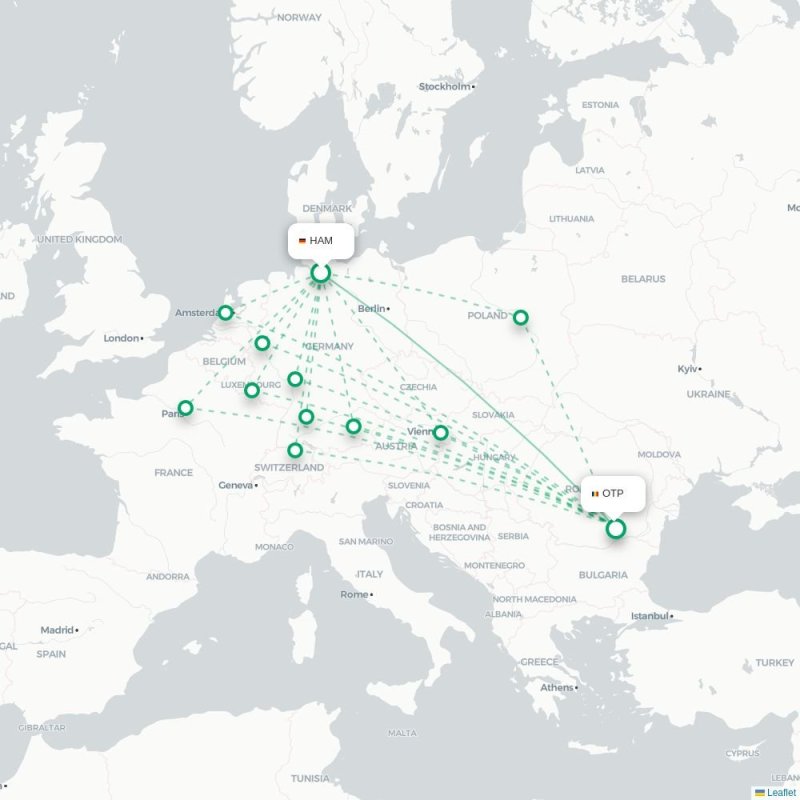 HAM - OTP route map