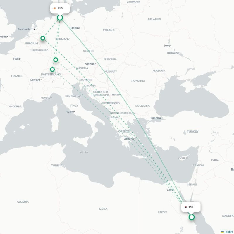 HAM - RMF route map