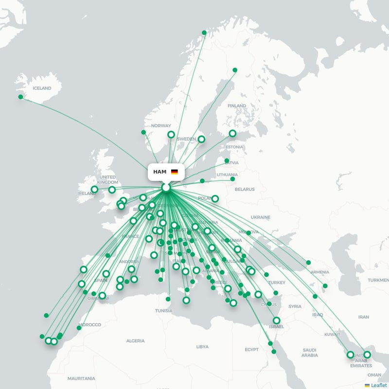 Route map Hamburg  HAM 