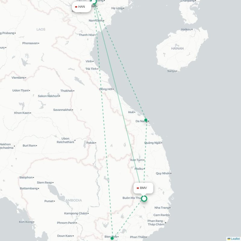 HAN - BMV route map