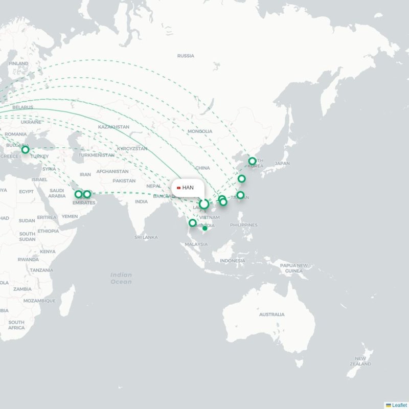 HAN - CDG route map